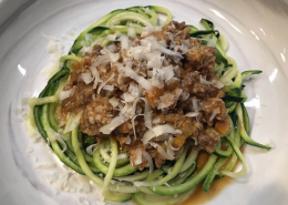Bolognese with Zucchini Noodles