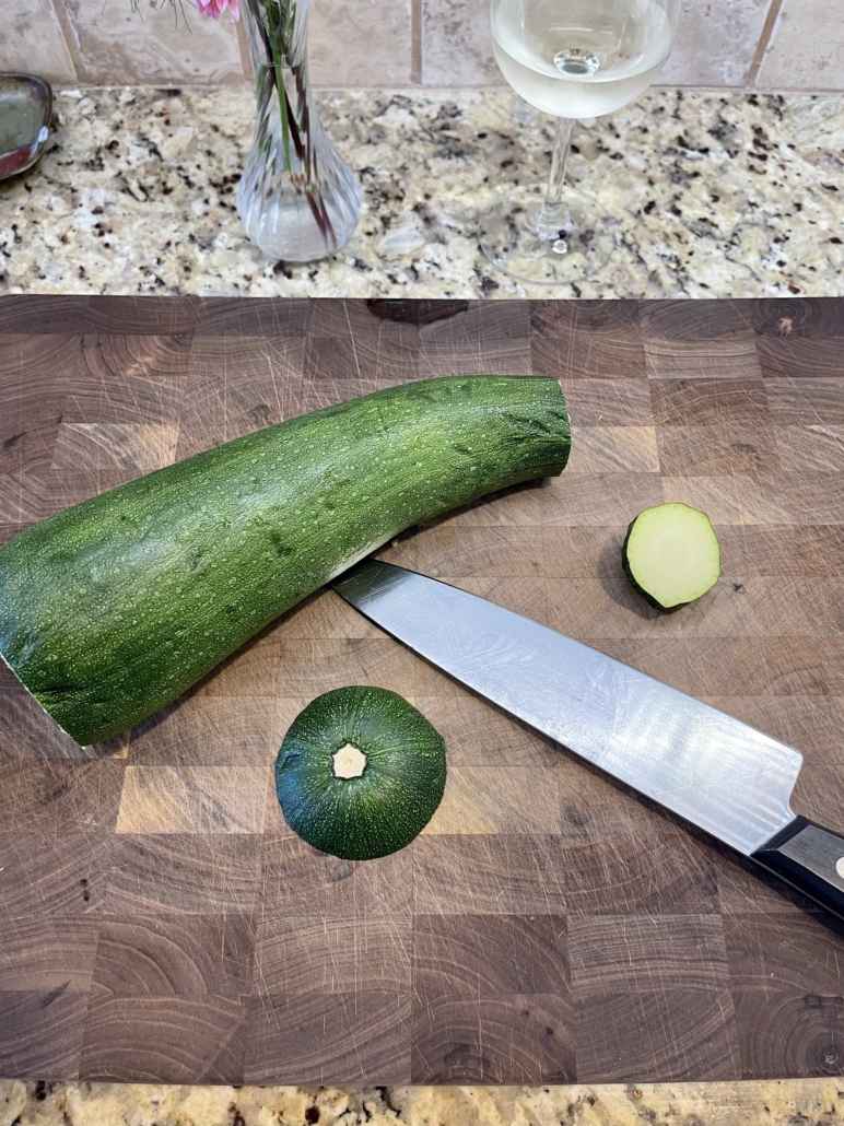 Just one big zucchini was enough for 3 cups